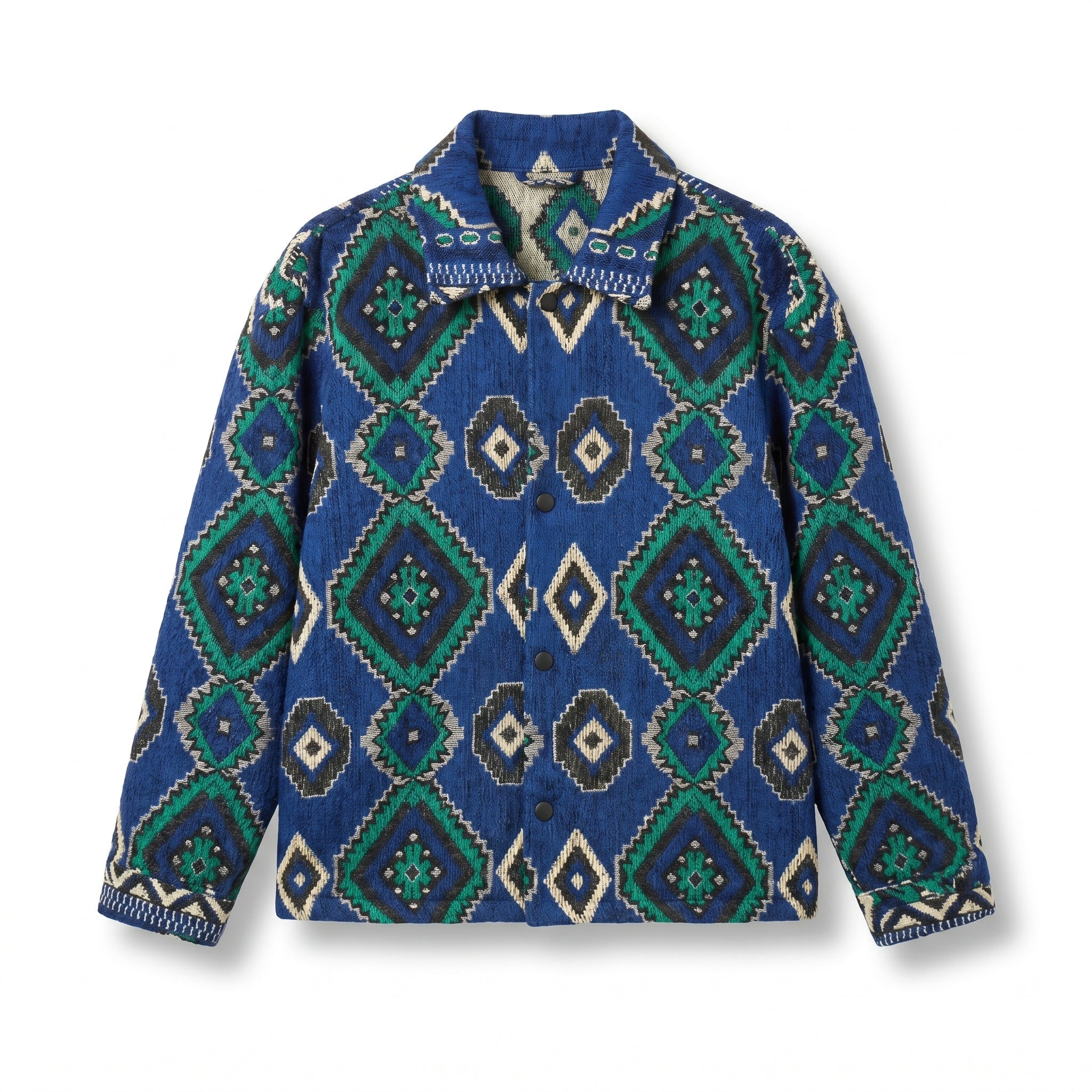 Berber Diamond Jacket — Blue & Green - Tirfas