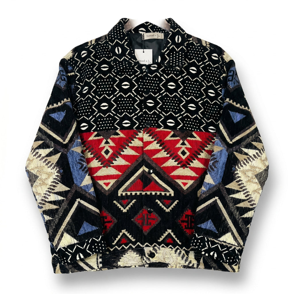 Berber Tapestry Jacket — Black & Red - Tirfas