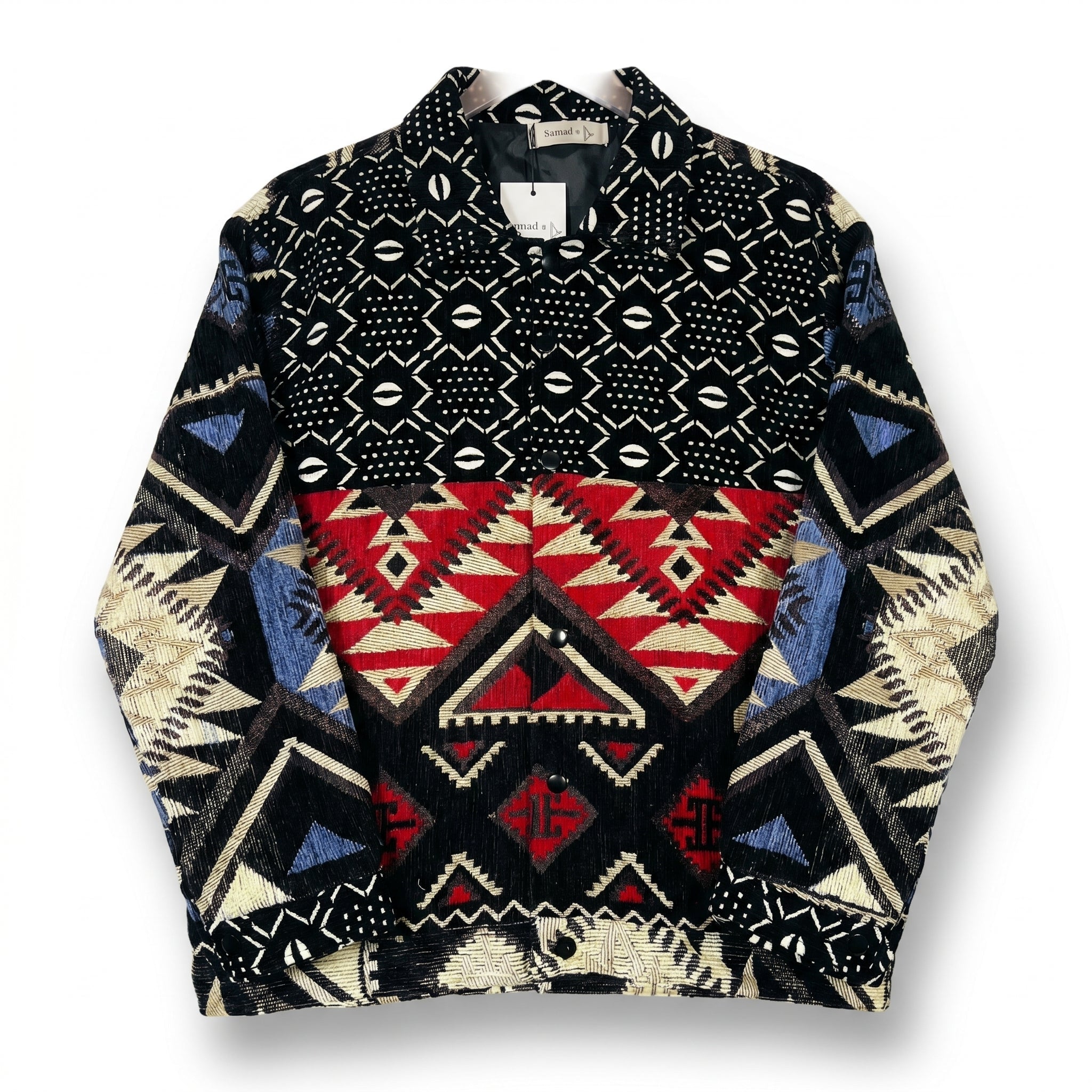 Berber Tapestry Jacket — Black & Red - Tirfas