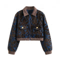 Dark Baroque Jacket — Navy & Mocha - Tirfas
