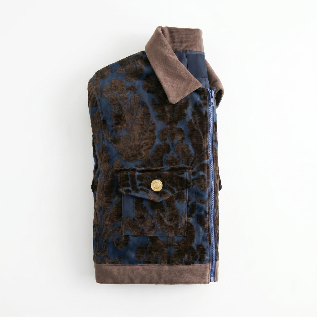 Dark Baroque Jacket — Navy & Mocha - Tirfas