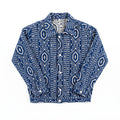 Indigo Amazigh Overshirt — Blue & Ivory - Tirfas