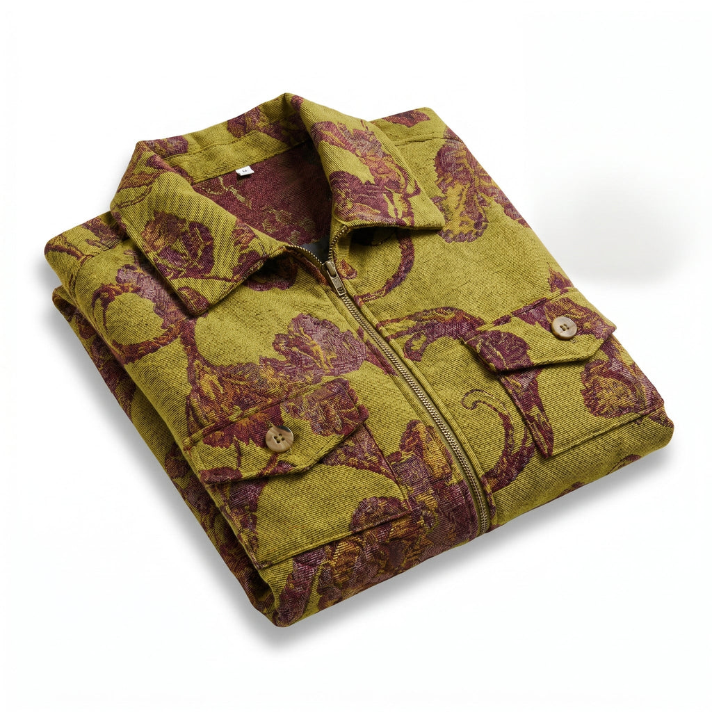 Saffron Botanical Jacket — Olive Edition - Tirfas