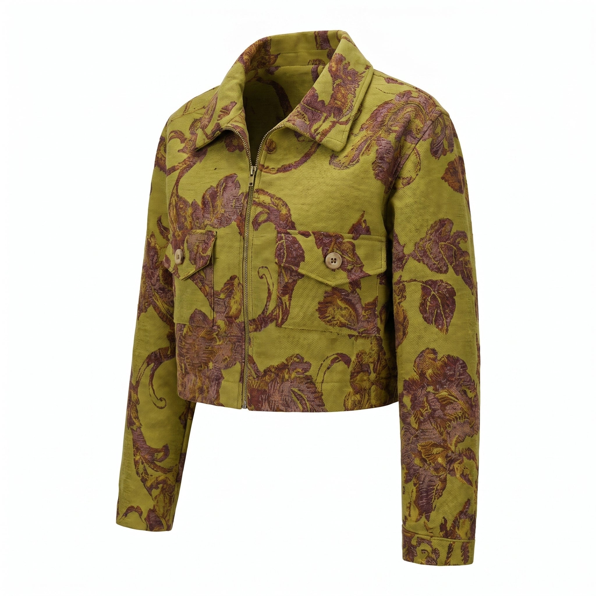 Saffron Botanical Jacket — Olive Edition - Tirfas