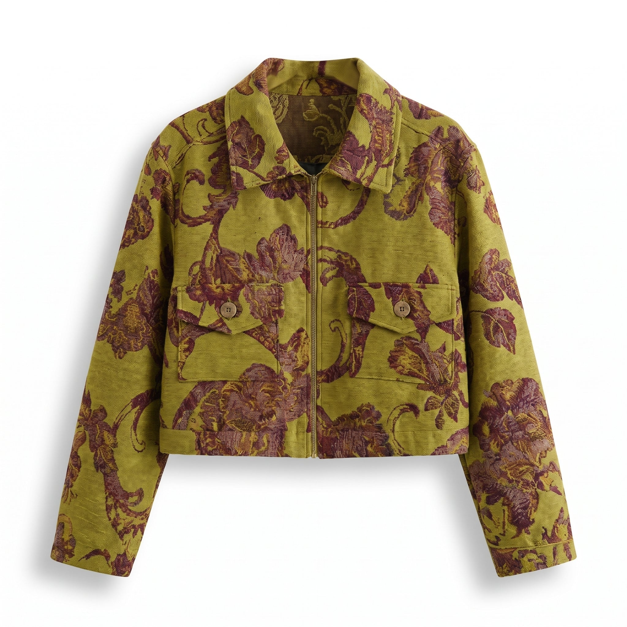 Saffron Botanical Jacket — Olive Edition - Tirfas